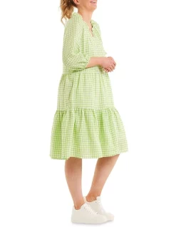 Best deal ✔️ Yarra Trail Tropic Check 👗 Dress In Pistachio/White Gingham ❤️ -Sweetheart Sales Store unnamed file 1064