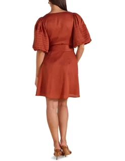Flash Sale 🧨 Staple The Label Lucia Wrap Mini 👗 Dress In Masala Orange ⌛ -Sweetheart Sales Store unnamed file 1072