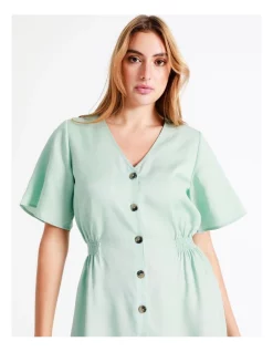 Best Sale ⌛ Grab Denim Eco Lyocell Button Through 👗 Dress In Mint 😉 -Sweetheart Sales Store unnamed file 1077