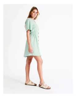 Best Sale ⌛ Grab Denim Eco Lyocell Button Through 👗 Dress In Mint 😉 -Sweetheart Sales Store unnamed file 1078