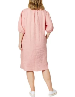 Promo 🎁 Gordon Smith Button Placket Linen 👗 Dress In Mango Pink 👍 -Sweetheart Sales Store unnamed file 1099