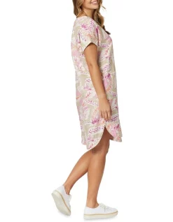 Cheap 😉 Gordon Smith Palm Print Linen 👗 Dress In Natural Multi 😀 -Sweetheart Sales Store unnamed file 1107