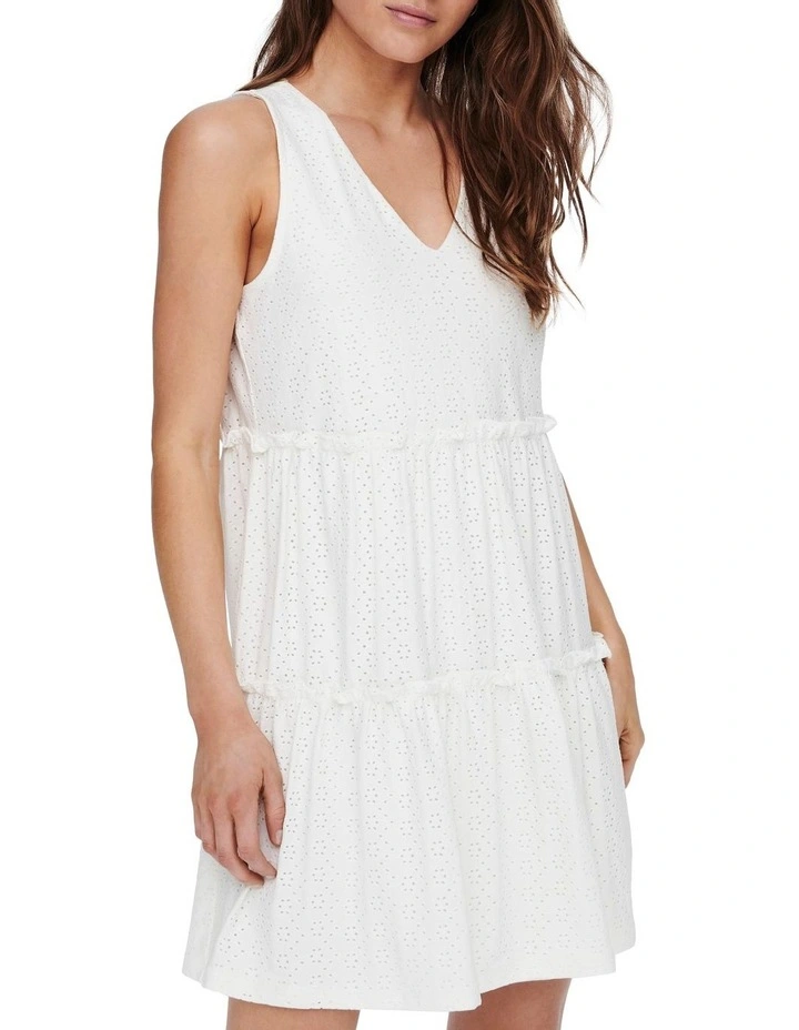 Brand new β ONLY Lina Short Sleeve V-Neck π Dress White π 5 Brand new β ONLY Lina Short Sleeve V-Neck π Dress White π - Image 3