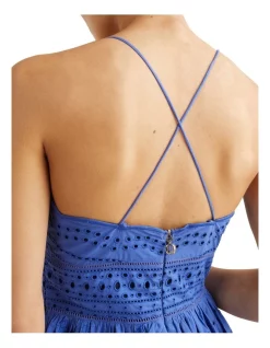 Deals 😍 Tommy Hilfiger Broderie Fit And Flare Midi 👗 Dress In Verona Blue 🛒 -Sweetheart Sales Store unnamed file 1216