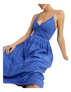 Deals 😍 Tommy Hilfiger Broderie Fit And Flare Midi 👗 Dress In Verona Blue 🛒 -Sweetheart Sales Store unnamed file 1217