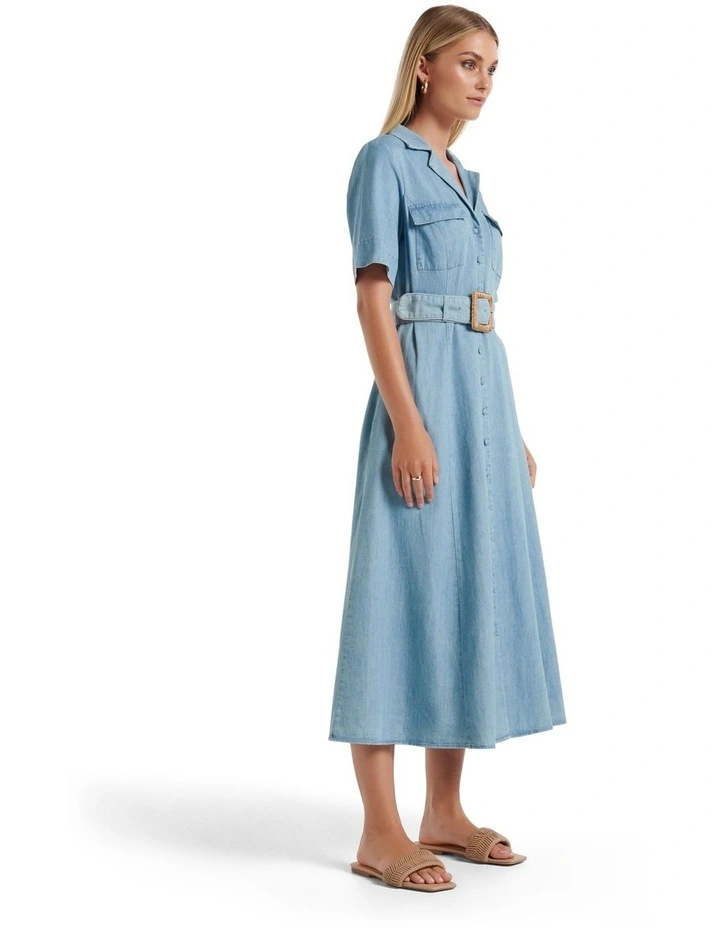 Deals β€οΈ Forever New Lavender Denim π Shirt Midi π Dress In Blue π 5 Deals β€οΈ Forever New Lavender Denim π Shirt Midi π Dress In Blue π - Image 3
