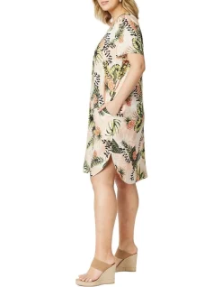 Best Sale 🥰 Gordon Smith Tropical Print Linen 👗 Dress In Multi ❤️ -Sweetheart Sales Store unnamed file 1232