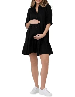 Discount 🛒 Ripe Adel Button Through 👗 Dress In Black 😉