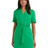 Flash Sale 👍 Forever New Flossy Mini Linen 👚 Shirt 👗 Dress In Energetic Jade 🛒