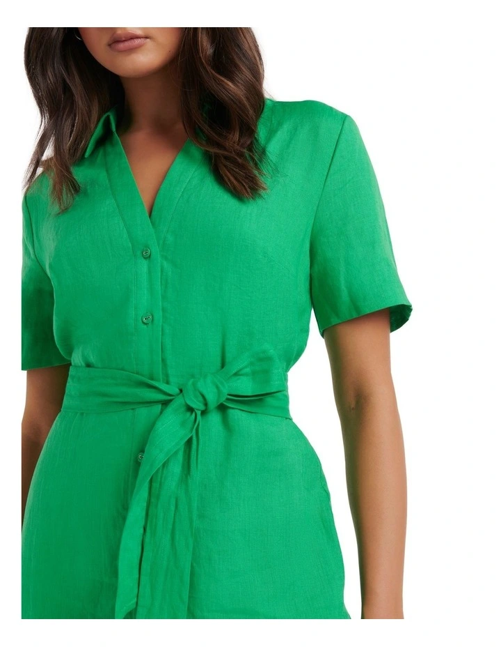 Flash Sale π Forever New Flossy Mini Linen π Shirt π Dress In Energetic Jade π 6 Flash Sale π Forever New Flossy Mini Linen π Shirt π Dress In Energetic Jade π - Image 4