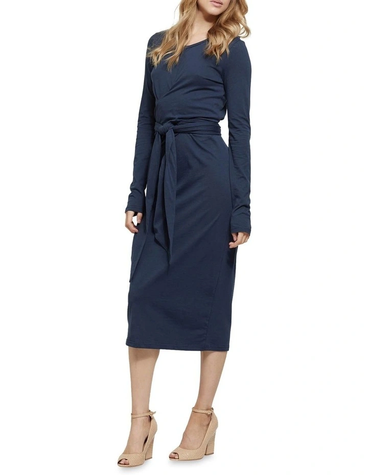 Promo π Oxford Tess Front Tie Jersey π Dress In Blue 𧨠4 Promo π Oxford Tess Front Tie Jersey π Dress In Blue 𧨠- Image 2