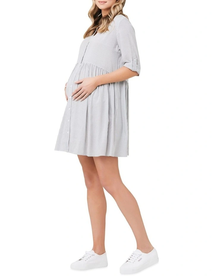 Budget π€© Sam Stripe π Dress In Slate/White π 4 Budget π€© Sam Stripe π Dress In Slate/White π - Image 2