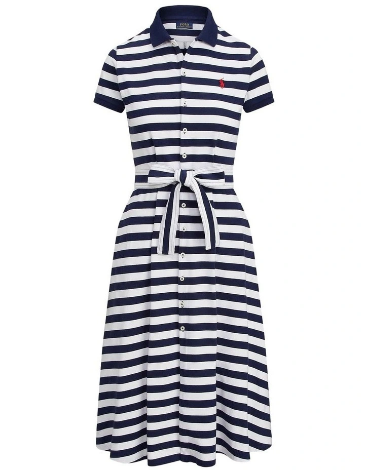 Buy π Polo Ralph Lauren Striped Stretch Cotton Polo Midi π Dress In Navy π 6 Buy π Polo Ralph Lauren Striped Stretch Cotton Polo Midi π Dress In Navy π - Image 4