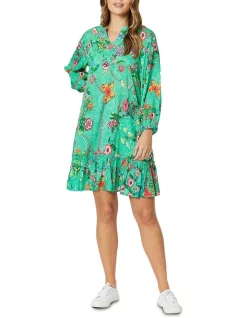 Buy ❤️ Hammock & Vine Paisley Floral Frilled Hem 👗 Dress In Green 💯 -Sweetheart Sales Store unnamed file 1339