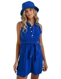 Best Pirce ๐ฏ Ambition The Label Organic Cotton Short ๐ Dress In Blue ๐ฏ