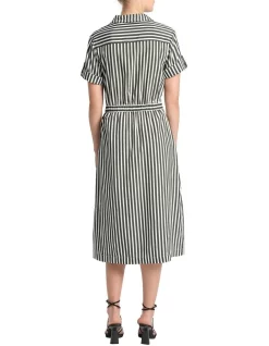 Hot Sale ⭐ David Lawrence Cerys Stripe Wrap 👗 Dress In Moss/White 🎉 -Sweetheart Sales Store unnamed file 1360