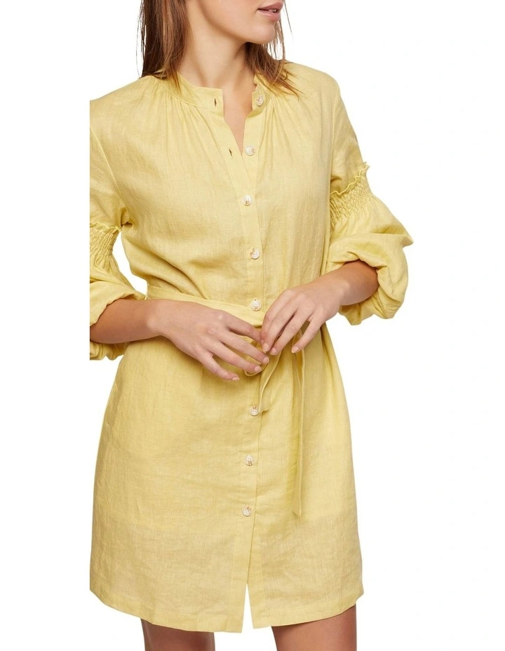 Best Sale π Oxford Kiana Balloon Sleeve Linen π Dress In Yellow π₯ 6 Best Sale π Oxford Kiana Balloon Sleeve Linen π Dress In Yellow π₯ - Image 4
