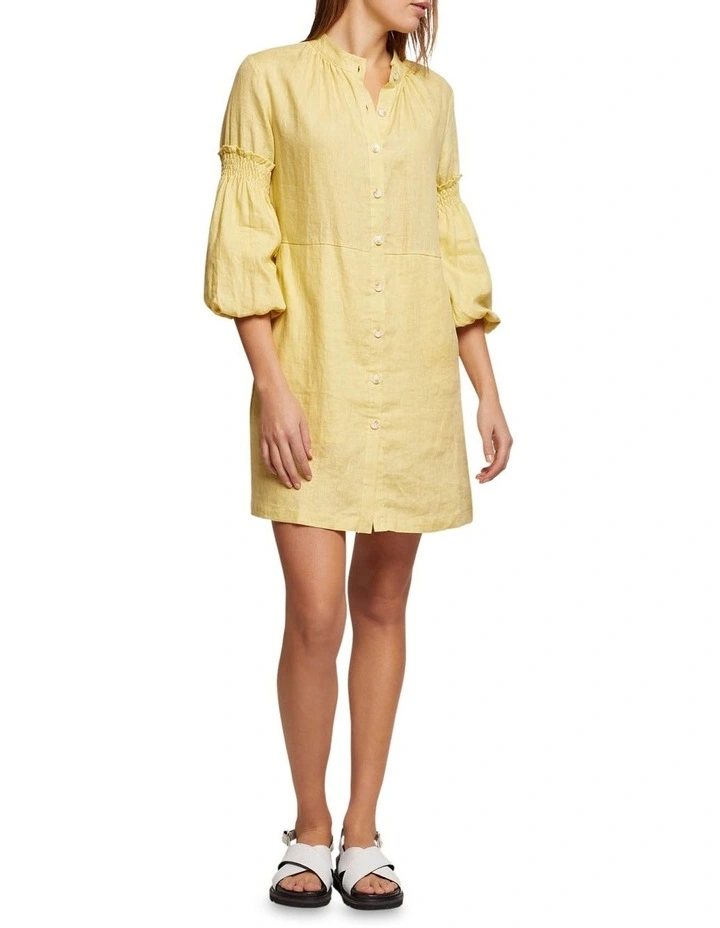 Best Sale π Oxford Kiana Balloon Sleeve Linen π Dress In Yellow π₯ 7 Best Sale π Oxford Kiana Balloon Sleeve Linen π Dress In Yellow π₯ - Image 5