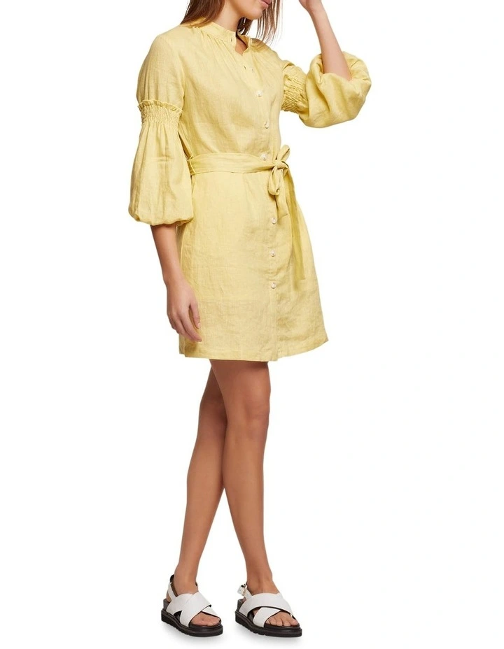 Best Sale π Oxford Kiana Balloon Sleeve Linen π Dress In Yellow π₯ 9 Best Sale π Oxford Kiana Balloon Sleeve Linen π Dress In Yellow π₯ - Image 7