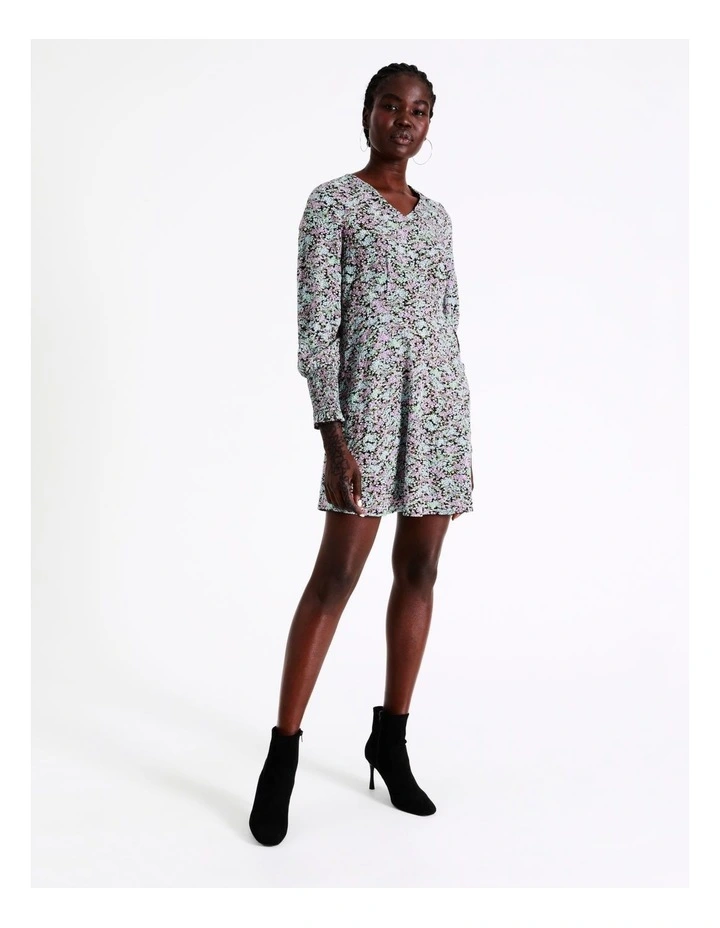 Brand new π Vero Moda Mollie Long Sleeve V-Neck Short π Dress Multi π 4 Brand new π Vero Moda Mollie Long Sleeve V-Neck Short π Dress Multi π - Image 2