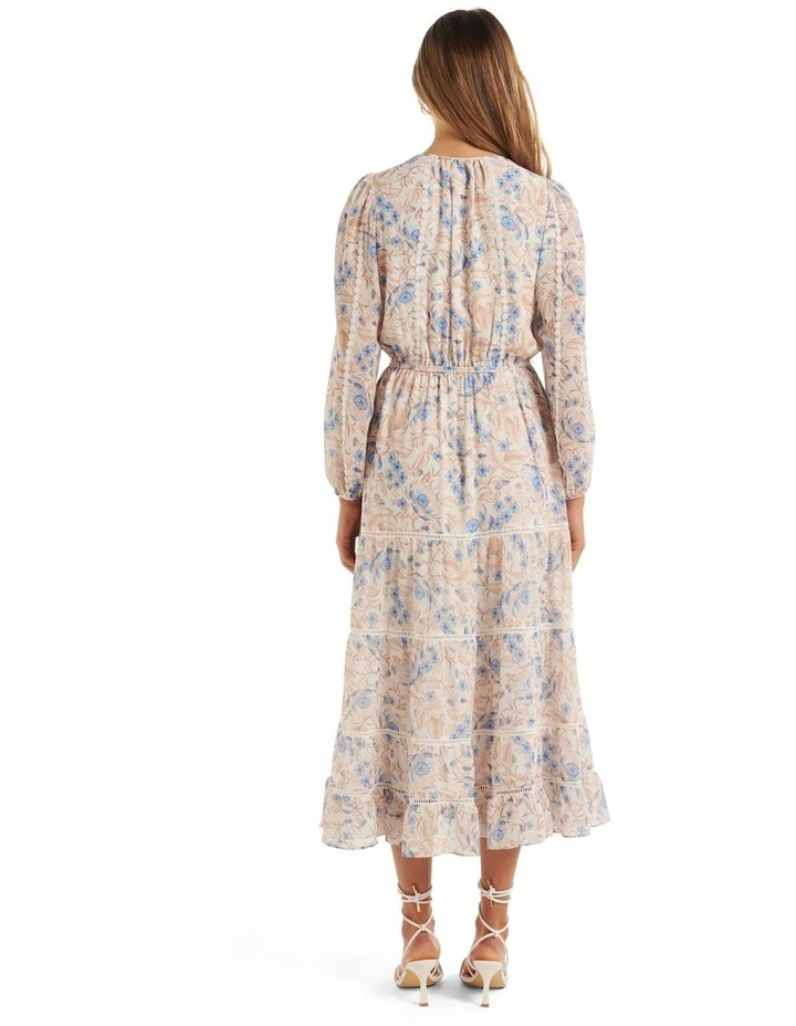 Cheapest π€© Forever New Bridget Tiered Lace Trim Midi In Blue/Cream 𧨠4 Cheapest π€© Forever New Bridget Tiered Lace Trim Midi In Blue/Cream 𧨠- Image 2