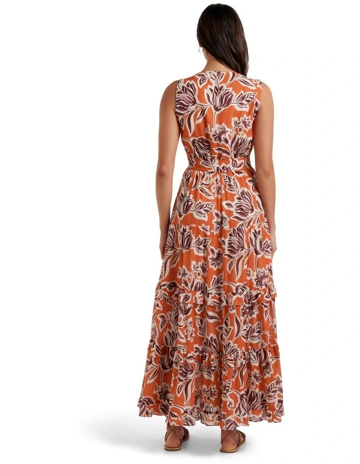 Cheapest π Forever New Tatianna Sleeveless Tiered Midi π Dress In Orange π 4 Cheapest π Forever New Tatianna Sleeveless Tiered Midi π Dress In Orange π - Image 2