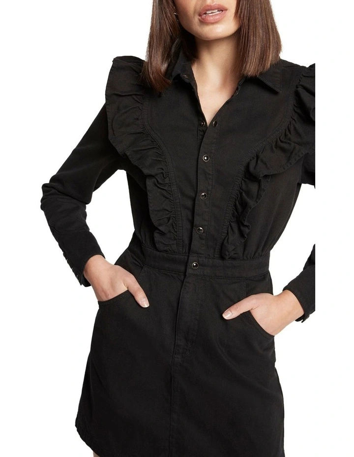 Top 10 π€© Sass & Bide Cosmic Cowgirl Denim Mini π Dress In Black π 7 Top 10 π€© Sass & Bide Cosmic Cowgirl Denim Mini π Dress In Black π - Image 5