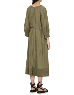 Coupon 🛒 Veronika Maine Slub Sateen Eyelet 👗 Dress In Khaki Green 👍 -Sweetheart Sales Store unnamed file 1549