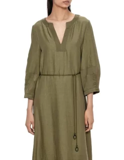Coupon 🛒 Veronika Maine Slub Sateen Eyelet 👗 Dress In Khaki Green 👍 -Sweetheart Sales Store unnamed file 1550