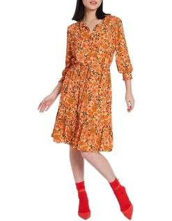 Best deal ⌛ Marcs Austin Flowers 👗 Dress In Orange 👏