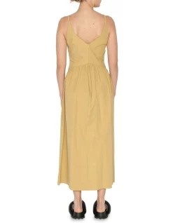Buy ❤️ Cue Cotton Ruched Midi 👗 Dress In Chamomile Yellow 🤩 -Sweetheart Sales Store unnamed file 1582