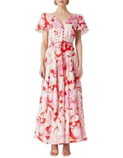 Flash Sale 🎁 Elliatt Gisli Maxi 👗 Dress Red/Pink 🛒