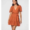 Deals ⌛ Pilgrim Luz Mini 👗 Dress In Burnt Orange 🧨 -Sweetheart Sales Store unnamed file 1589