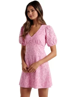 Best reviews of 🛒 Forever New Tia Broderie Mini 👗 Dress Pink 🤩 -Sweetheart Sales Store unnamed file 1597