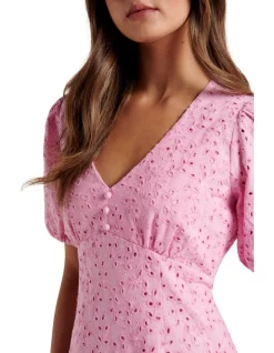 Best reviews of 🛒 Forever New Tia Broderie Mini 👗 Dress Pink 🤩 -Sweetheart Sales Store unnamed file 1598