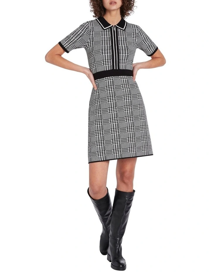 Best Pirce π Marcs Sonja Knit π Dress In Black/Ivory π 3 Best Pirce π Marcs Sonja Knit π Dress In Black/Ivory π