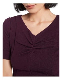 Outlet 😉 David Lawrence Emilyn Textured 👗 Dress Aubergine 👍 -Sweetheart Sales Store unnamed file 1635