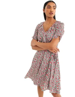 Best deal ✨ Review Katie Spot Ruffle 👗 Dress In Multi 🔥