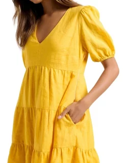 Wholesale 👏 Forever New Tuscany Linen Mini 👗 Dress Yellow 😍 -Sweetheart Sales Store unnamed file 1687