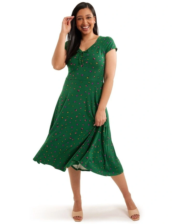 Best Pirce π Review Falling Petals Jersey π Dress In Fern Green β 3 Best Pirce π Review Falling Petals Jersey π Dress In Fern Green β