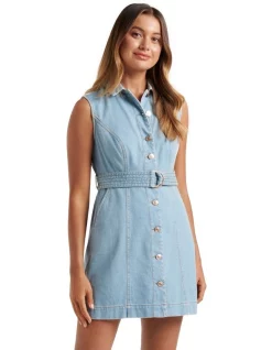 Best reviews of ❤️ Forever New Petite Louise Denim Button 👚 Shirt 👗 Dress In Blue 🎉