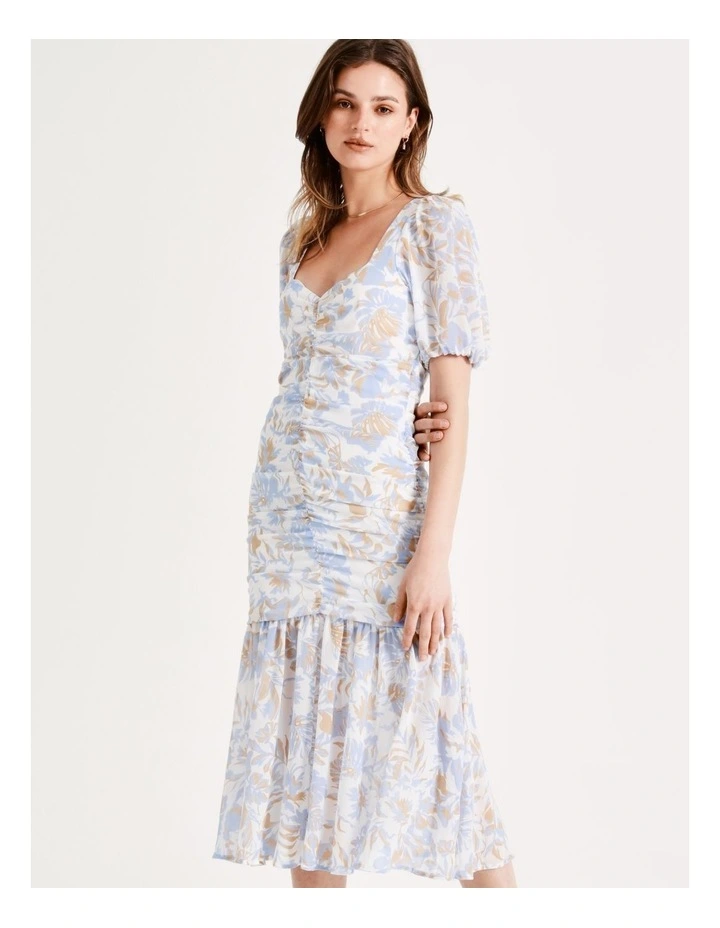 Flash Sale π€© Tokito Ruched Detail Puff Sleeve Midi π Dress In Tropical π 4 Flash Sale π€© Tokito Ruched Detail Puff Sleeve Midi π Dress In Tropical π - Image 2