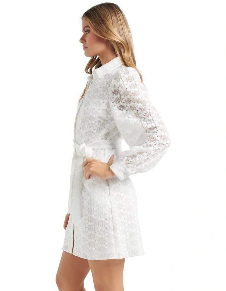 Buy βοΈ Forever New Orla Broderie Mini π Dress In White π 5 Buy βοΈ Forever New Orla Broderie Mini π Dress In White π - Image 3