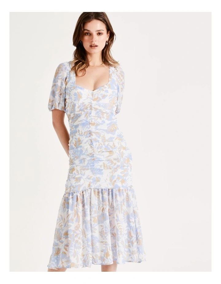 Flash Sale π€© Tokito Ruched Detail Puff Sleeve Midi π Dress In Tropical π 6 Flash Sale π€© Tokito Ruched Detail Puff Sleeve Midi π Dress In Tropical π - Image 4