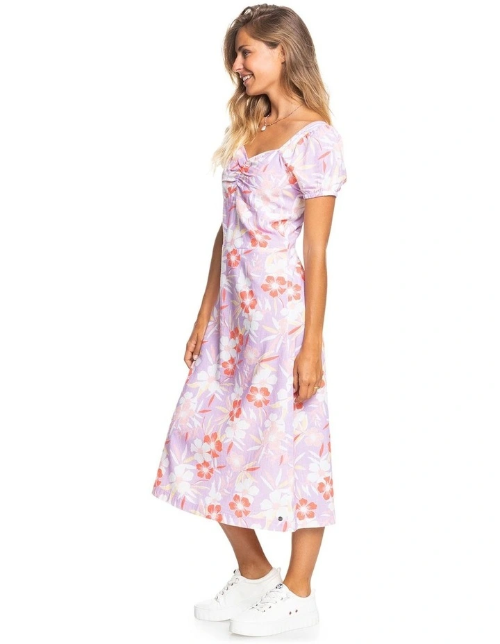 Hot Sale π Roxy Canyon Moon Tropic Short Sleeve Midi π Dress Lavendula π 3 Hot Sale π Roxy Canyon Moon Tropic Short Sleeve Midi π Dress Lavendula π