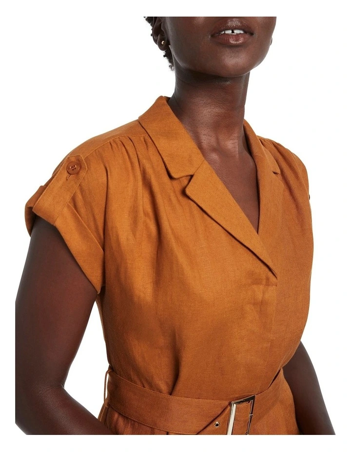 Hot Sale π― David Lawrence Kiara Linen π Dress Amber β 6 Hot Sale π― David Lawrence Kiara Linen π Dress Amber β - Image 4