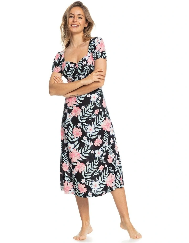 Hot Sale π Roxy Canyon Moon Short Sleeve Midi π Dress Black π 7 Hot Sale π Roxy Canyon Moon Short Sleeve Midi π Dress Black π - Image 5