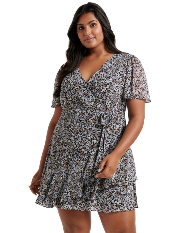 New π Forever New Curve Kitty Ruffle Skater π Dress In Multi π 3 New π Forever New Curve Kitty Ruffle Skater π Dress In Multi π