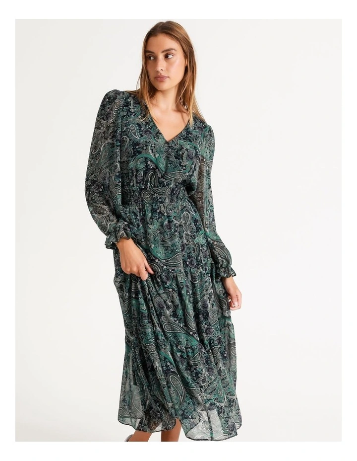 Deals π Piper Recycled Georgette Tiered Maxi π Dress Khaki Paisley β¨ 5 Deals π Piper Recycled Georgette Tiered Maxi π Dress Khaki Paisley β¨ - Image 3