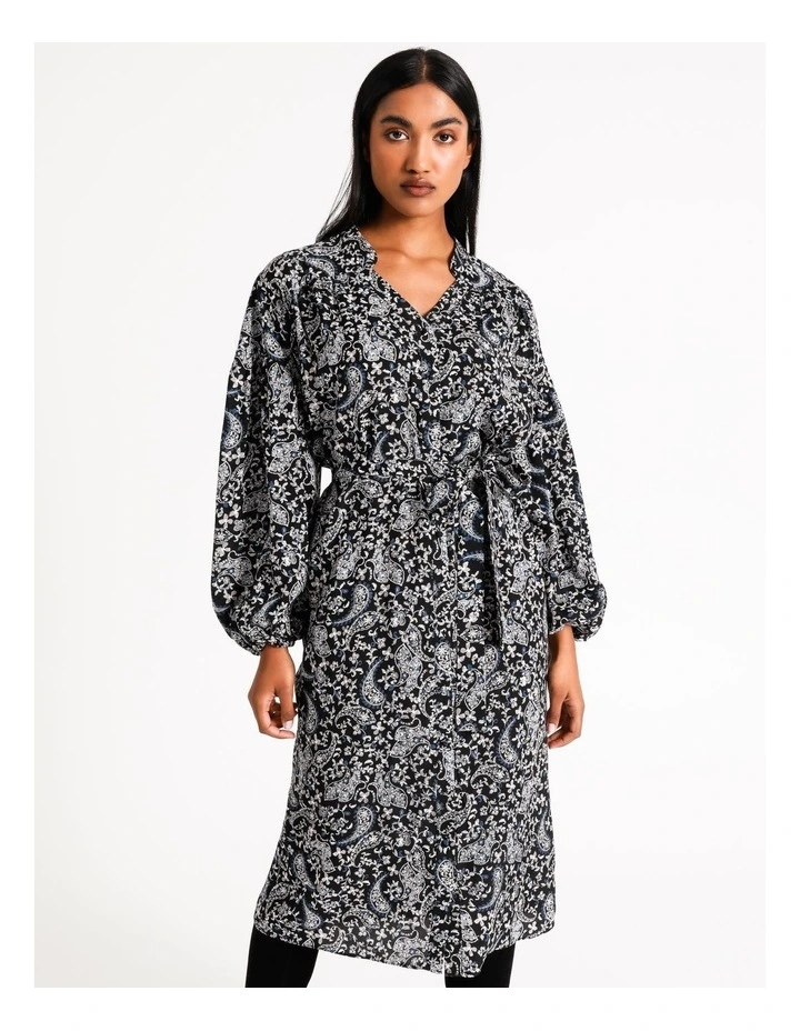 New π― Basque Paisley Button Through Midi π Dress In Black β 4 New π― Basque Paisley Button Through Midi π Dress In Black β - Image 2